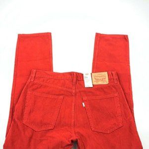 Levi’s 511 Slim Warp Stretch Low Rise Red Corduroy